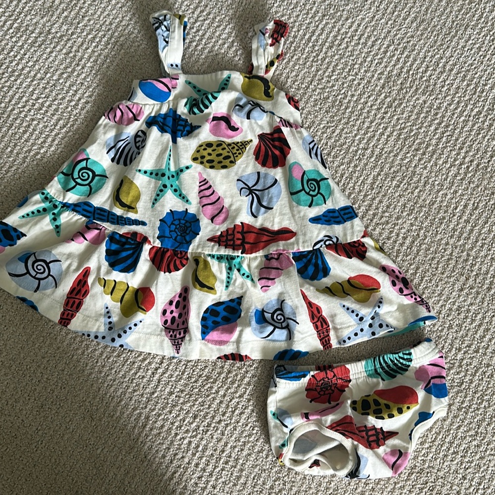 Hanna Andersson Dress & Bloomer Set